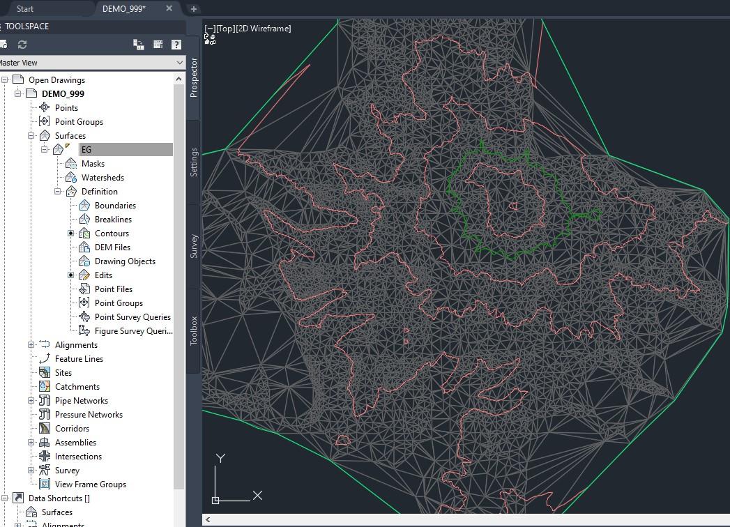 Civil 3D TIN Surface Model